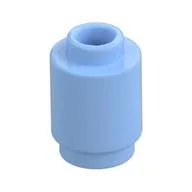 Brick Round 1 x 1 Open Stud, Bright Light Blue
