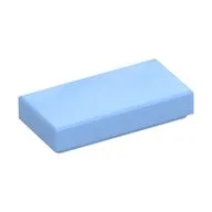 Tile 1 x 2 with Groove, Bright Light Blue