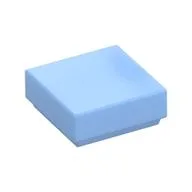Tile 1 x 1 with Groove, Bright Light Blue