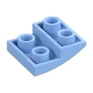 Brick Curved Inverted 2 x 2 x 2/3, Bright Light Blue