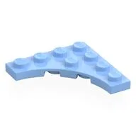 Plate Special 4 x 4 with 3 x 3 Quarter Round Cutout, Bright Light Blue