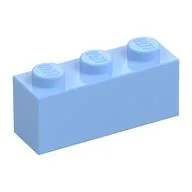 Brick 1 x 3, Bright Light Blue