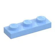 Plate 1 x 3, Bright Light Blue