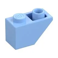 Brick Sloped Inverted 45° 2 x 1, Bright Light Blue