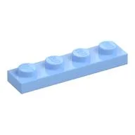 Plate 1 x 4, Bright Light Blue
