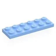 Plate 2 x 6, Bright Light Blue