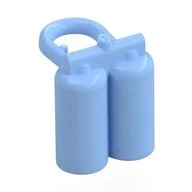 Minifig Neckwear Airtanks with Large Holes, Bright Light Blue