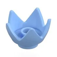Crown / Flower / Egg Shell Half, Bright Light Blue