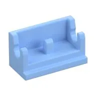 Hinge Brick 1 x 2 Base, Bright Light Blue