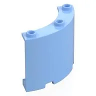 Panel 4 x 4 x 3 Quarter Cylinder, Bright Light Blue