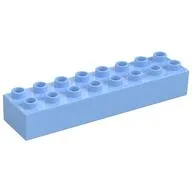 Duplo Brick 2 x 8, Bright Light Blue