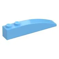 Brick Curved 6 x 1, Bright Light Blue