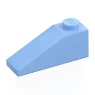 Brick Sloped 33° 3 x 1, Bright Light Blue