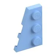 Wedge Plate 3 x 2 Left, Bright Light Blue