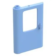 Door 1 x 4 x 5 Train Left - Thick Support Bottom, Bright Light Blue