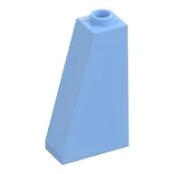 Brick Sloped 75° 2 x 1 x 3 with Hollow Stud, Bright Light Blue