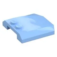 Brick Wedged, Curved Triple 4 x 4 x 2/3, 2 Studs, Bright Light Blue