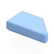 Tile 1 x 2 with Stud Notch Left, Bright Light Blue