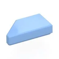 Tile 1 x 2 with Stud Notch Right, Bright Light Blue