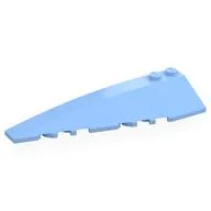 Brick Wedged, Curved 10 x 3 Left, Bright Light Blue