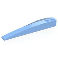 Brick Wedged, Curved 10 x 3 Right, Bright Light Blue
