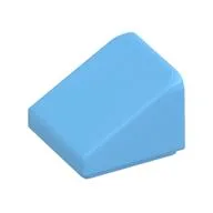 Brick Sloped 30° 1 x 1 x 2/3 (Cheese Slope), Bright Light Blue