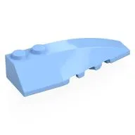 Brick Wedged, Curved 6 x 2 Right, Smooth Inner Walls, Bright Light Blue