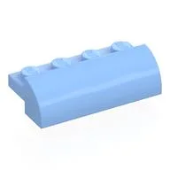 Brick Curved 2 x 4 x 1, Bright Light Blue