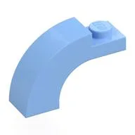 Brick Arch 1 x 3 x 1 2/3 Curved Top, Bright Light Blue