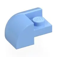 Brick Round, Curved 2 x 2 x 1, Corner, Bright Light Blue