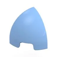 Brick Round Curved 1 x 1 x 1 Quarter Dome, Bright Light Blue