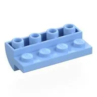 Brick Curved Inverted 2 x 4 with 1 x 4 Cutouts, Bright Light Blue