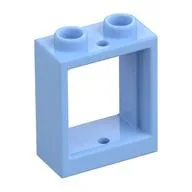 Window 1 x 2 x 2 Flat Front, Bright Light Blue