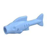Animal, Fish [Hollow Stud Mouth], Bright Light Blue