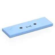 Tile 2 x 6 with Face, Tight Mouth Print, Bright Light Blue