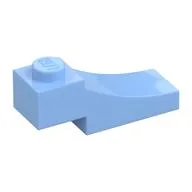 Brick Curved, 3 x 1 with 1/3 Inverted Cutout, Bright Light Blue