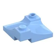 Brick Curved, Internal Double, 3 x 3 with 1/3 Inverted Cutout, Corner, Bright Light Blue