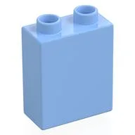 Duplo Brick 1 x 2 x 2 with Bottom Tube, Bright Light Blue