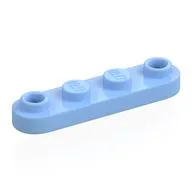 Plate Special 1 x 4 Rounded with 2 Open Studs, Bright Light Blue