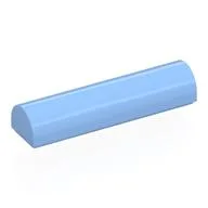 Brick Curved 1 x 4 x 2/3 Double, No Studs, Bright Light Blue