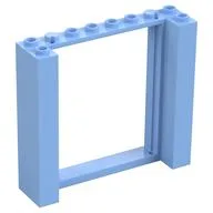 Door Frame Double 2 x 8 x 6, Bright Light Blue