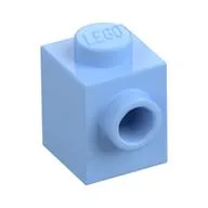 Brick Special 1 x 1 with Stud on 1 Side, Bright Light Blue