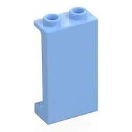 Panel 1 x 2 x 3 [Side Supports / Hollow Studs], Bright Light Blue