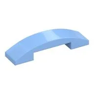 Brick Curved 4 x 1 Double, No Studs, Bright Light Blue