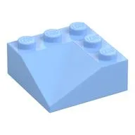 Brick Sloped 33° 3 x 3 Double Concave, Bright Light Blue