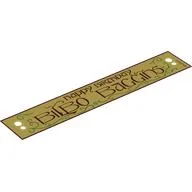 Banner 14 x 2 with Red 'HAPPY BIRTHDAY BILBO BAGGINGS' Print, Bright Light Yellow