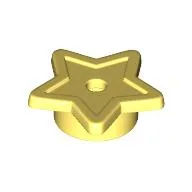 Tile, Star with Stud Holder, Pin Hole, Bright Light Yellow