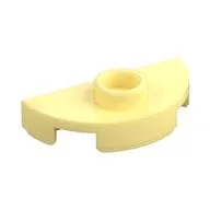 Plate Special Round 1 x 2 Half Circle with Stud (Jumper), Bright Light Yellow