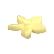 Plant, Flower with 5 Pointed Petals and Pin, Bright Light Yellow