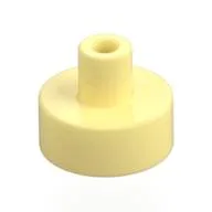 Tile Special Round 1 x 1 with Hollow Bar, Bright Light Yellow